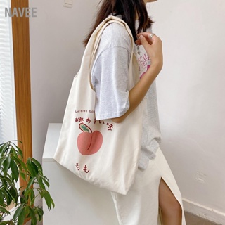 กระเป๋าช้อปปิ้ง ผ้าแคนวาส ความจุขนาดใหญ่ แบบพกพา น้ําหนักเบา ใช้ซ้ําได้ สําหรับเดินทาง Navee