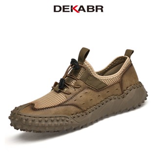 Dekabr รองเท้าโลฟเฟอร์หนัง ผ้าออกซ์ฟอร์ด ระบายอากาศ สวมใส่สบาย เหมาะกับฤดูร้อน สําหรับผู้ชาย