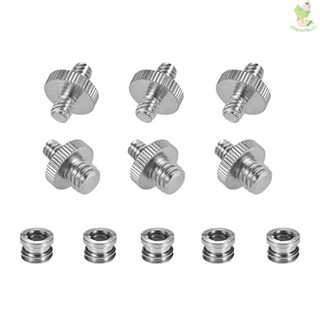 1/4"-20 and 3/8"-16 Threaded Screw Adapter Mount Set Reducer Bushing Converter for Camera Tripod Monopod Ballhead Light Stand