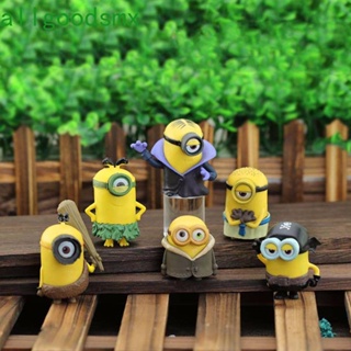 Allgoods Kawaii ตุ๊กตาฟิกเกอร์ Anime Minions 6 ชิ้น / 10 ชิ้น / 12 ชิ้นสําหรับตกแต่งบ้าน