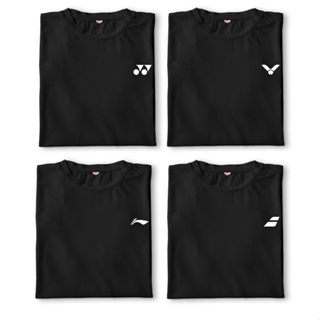 Black Badminton Shirt (Drifit) (Yonex, Victor, Babolat, Lining)(Unisex)_03