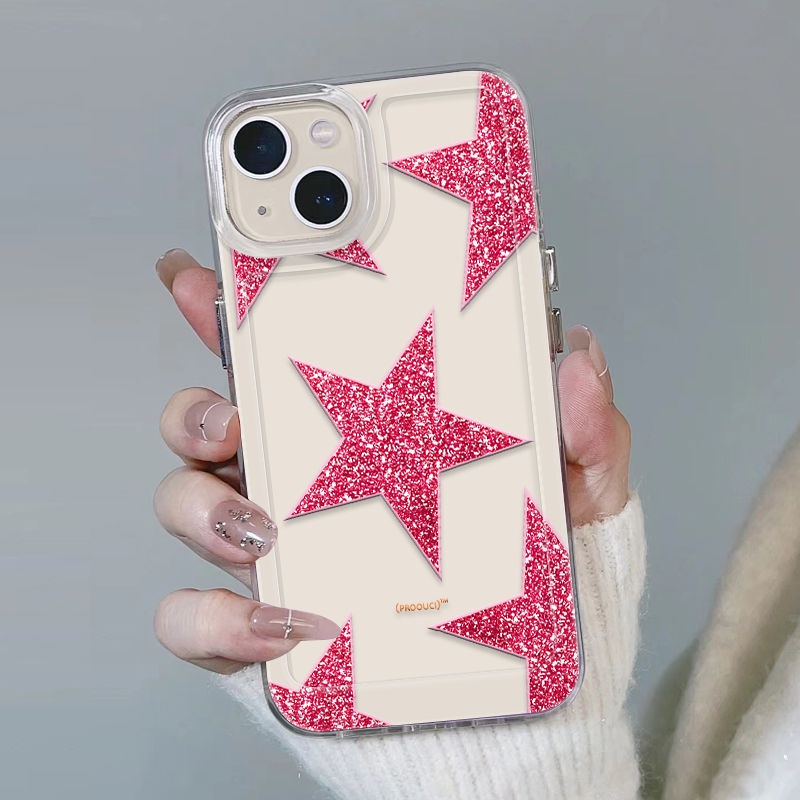 เคสโทรศัพท์มือถือใส-แบบนิ่ม-ลายดาว-กันกระแทก-สําหรับ-apple-iphone-14-13promax-12-11-xr-xs-7-8plus-a9q6