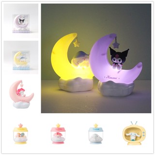 โคมไฟกลางคืน LED รูปตัวละคร Sanrio Cinnamoroll Kuromi My Melody น่ารัก เครื่องประดับ สําหรับของขวัญ