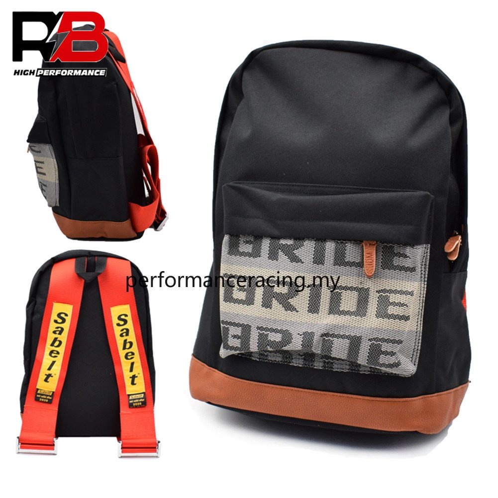 JDM Takata Sabelt Racing ผ้ากระเป๋าเป้สะพายหลังเข็มขัดนิรภัยผ้าผ้าใบ ...