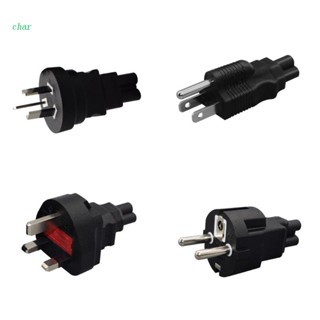 Char อะแดปเตอร์ปลั๊กเสียบ ตัวผู้ 3pin เป็น IEC 320 C5 AU US EU UK