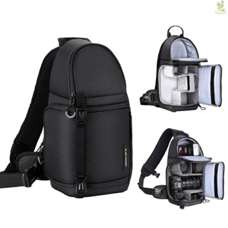 K&amp;F CONCEPT Camera Sling Bag Shockproof Camera Bag 10L Capacity Messenger Bag for DSLR/SLR/Mirrorless Camera Case with Removable Dividers