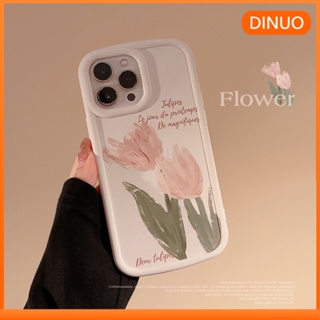 เคสโทรศัพท์มือถือ ซิลิโคน กันกระแทก ลายดอกทิวลิป สไตล์วินเทจ สําหรับ iPhone 14 Pro Max 11 14 12 13-III