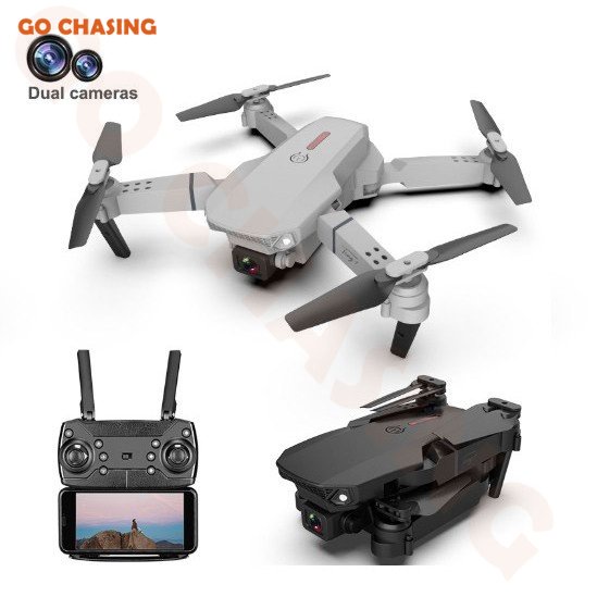 ราคาและรีวิวโดรน E88  Drone Pro กล้อง2ตัว DM107s WIFI ถ่ายภาพ บินนิ่ง ถ่ายวีดีโอ กล้อง โดรนไร้สา