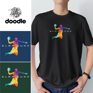 S-5XL DOODLE SPORTS [ Basketball | Slam Dunk ] Unisex 100% Microfiber T-shirt | Modern Sporty Style Graphic Design Tee_0