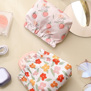 [EPAY] Mini Makeup Bag Stamp Multicolor Cute For Women Travel Outdoor Practical Multipurpose Oxford Cloth Waterproof Material 19x6x13cm Wallet