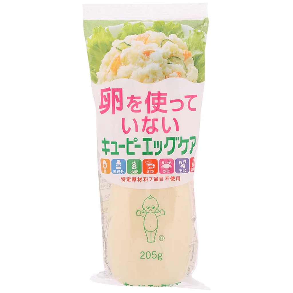 คิวพี มายองเนส สูตรไม่ผสมไข่ 205 กรัม Kewpie Eggfree Mayonnaise 205 g
