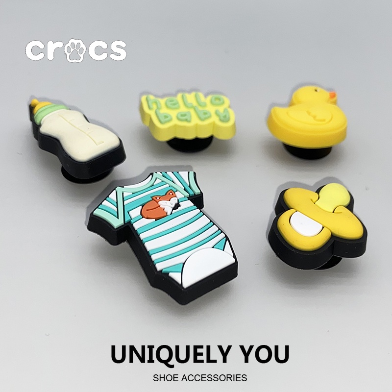ตัวติดรองเท้า-crocs-ลายการ์ตูนดอกไม้น่ารัก-diy-อุปกรณ์เสริม-สําหรับตกแต่งรองเท้าเด็ก