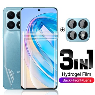 3in1 ฟิล์มไฮโดรเจลกันรอยหน้าจอกล้อง ด้านหลัง HD สําหรับ Huawei Honor X8A X8 A X7a X7 X 7 X6 HonorX6 HonorX8 4G 5G