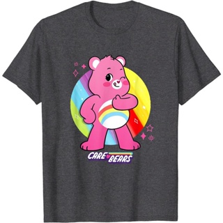 ขายเสื้อยืดครอปBear ฤดูร้อนMens bear Care Bears: Unlock The Magic Cheer Bear T-Shirt เสื้อยืดแฟชั่นคอกลม สบายๆ ผ้าฝ้าย1