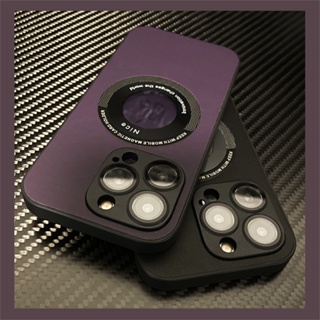 เคสโทรศัพท์มือถือหนัง แม่เหล็ก กันรอยกล้อง ลายโลโก้ สําหรับ iPhone 11 Pro Max 13 12