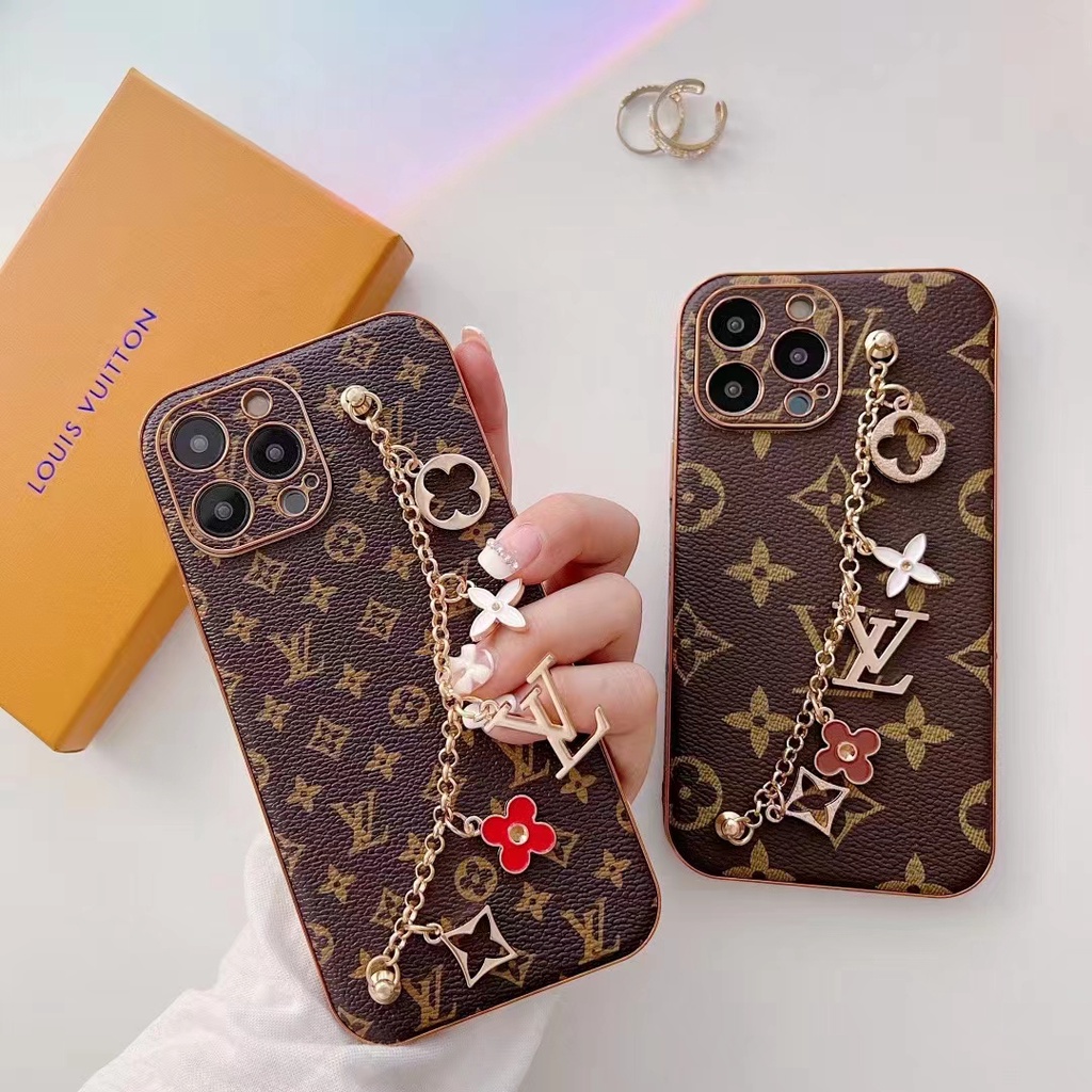 ใหม่-เคสโทรศัพท์มือถือหนัง-ชุบไฟฟ้า-พร้อมสายคล้องมือ-สําหรับ-iphone-14-pro-11-13-pro-12-promax-xs-max