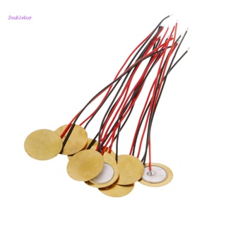 Doublebuy 10 Pcs Piezoelectric Piezo Ceramic Wafer Plate Dia 15mm For Buzzer Loudspeaker