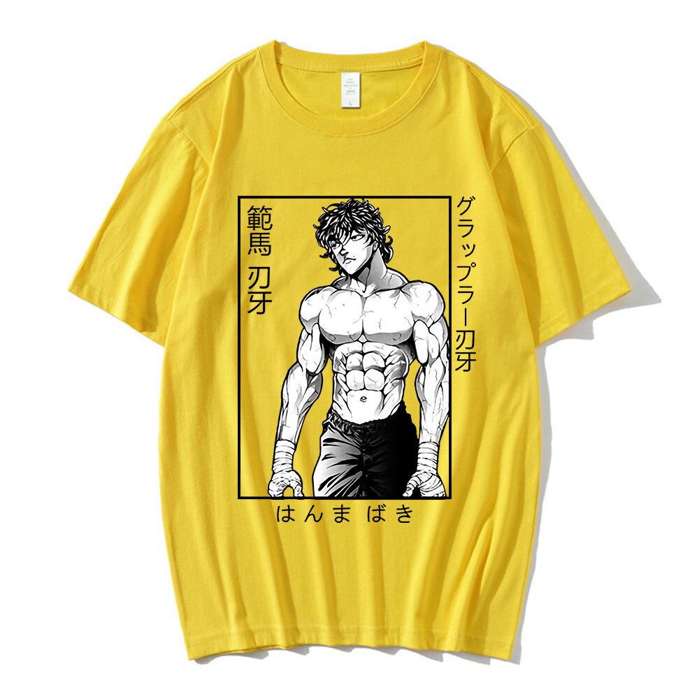 ee81-พร้อมส่ง-เสื้อยืด-พิมพ์ลายอนิเมะ-baki-hanma-the-grappler-yujiro-สไตล์ญี่ปุ่น-สําหรับผู้ชาย-39-s-เสื้อยืดลําลอง-แขน