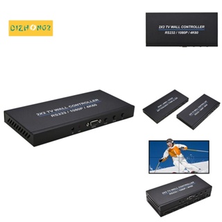 4K 60Hz 2X2 HDMI-Compatible Video Wall Controller Video Wall Processor 4 Channel TV Stitching Box TV Splicer