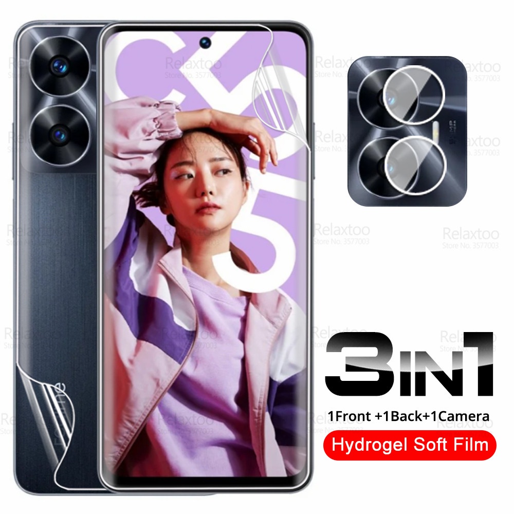 3in1 ฟิล์มไฮโดรเจลกันรอยหน้าจอ ด้านหลัง แบบเต็มจอ ไม่ใช่กระจกนิรภัย ...