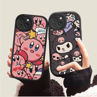 เคสโทรศัพท์มือถือนิ่ม ป้องกันกล้อง ลาย kuromi kirby สําหรับ Case iPhone 15 6 6s 7 8 Plus 11 12 13 mini 14 Pro Max X XR XS Max