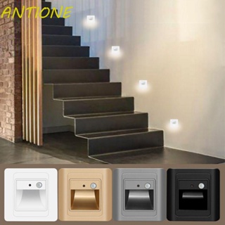 ANTIONE LED Step Light Indoor/Outdoor Stair Light Step Lamp Intelligent Lamp 4 Colors PIR Wall Lamp Recessed Sensor Night Light/Multicolor