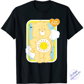 [S-5XL]Bear ฤดูร้อนMens disney  Care Bears Funshine Bear T-Shirt เสื้อยืดแฟชั่นคอกลม สบายๆ ผ้าฝ้าย100%