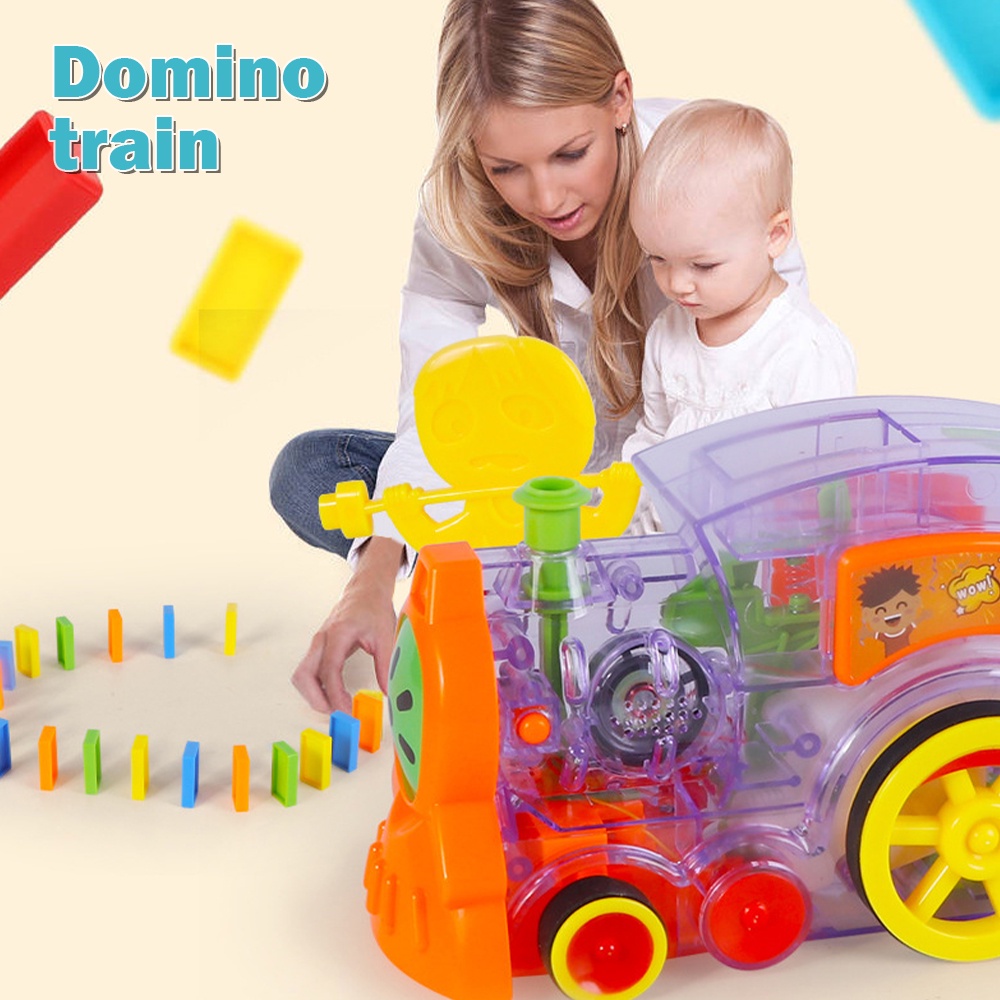 ของเล่นเด็ก-domino-train-ชุดของเล่น-วางรถไฟบล็อกเกมของเล่นวาง-domino-อัตโนมัติ-รถไฟ-ของขวัญเด็ก