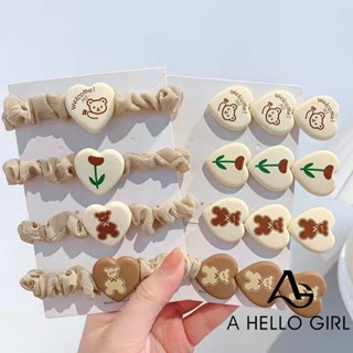 A HELLO GIRL เครื่องประดับผมผ้าโพกศีรษะรูปหมีน่ารักสไตล์เกาหลีสําหรับผู้หญิง