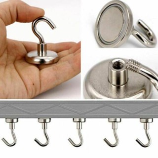 4pcs Strong Magnetic Hooks Heavy Duty Neodymium Surfaces Not Scratch Hanging