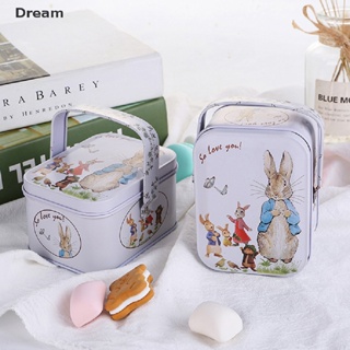 &lt;Dream&gt; วินเทจ เหล็กวิลาด กระต่ายน้อย สีขาว กระเป๋าเดินทาง กล่องขนม กล่องเก็บของขวัญ ลดราคาได้