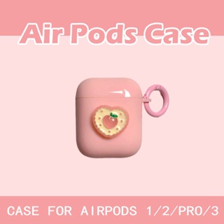 เคสหูฟังบลูทูธไร้สาย ลายหัวใจ 3D สีชมพูหวาน สําหรับ Airpods 1 2 3 Pro2