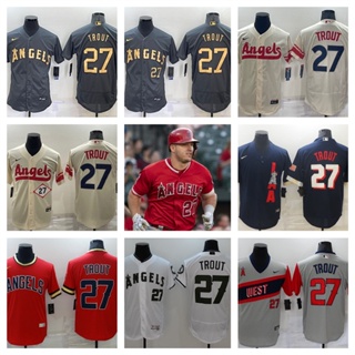 MLB Los Angeles Angels Michael Nelson Trout เสื้อยืดเสื้อเบสบอลผู้ชาย 02