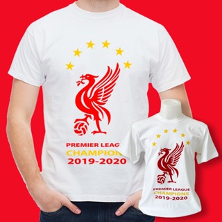 2023เสื้อยืด สกรีนลายแชมป์พรีเมียร์ลีกลิเวอร์พูล สีขาว - Liverpool Premier League Champions T-Shirt