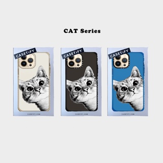 Casetify เคส TPU นิ่ม ลายแมวโต สําหรับ IPhone 14 13 12 11 Pro MAX Mini XS MAX XR X SE 6 6S 7 8 Plus