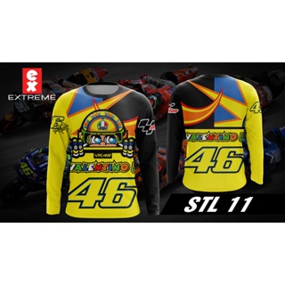 เสื้อกีฬาแขนยาว ลายทีม Valentino Rossi 46 Sun and Moon