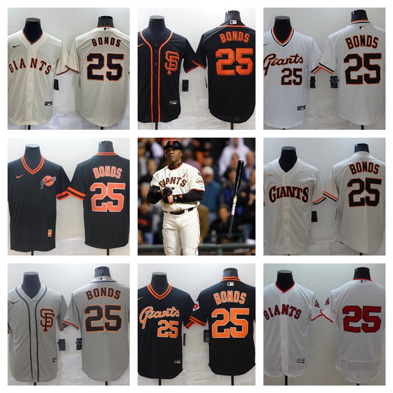 mlb-san-francisco-giants-barry-bonds-เบสบอลเสื้อยืดผู้ชายผู้ชาย