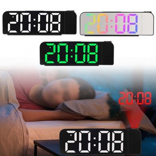 8inch LED Digital-Projector Projection Snooze Dual Alarm Clock Display Timer-USB