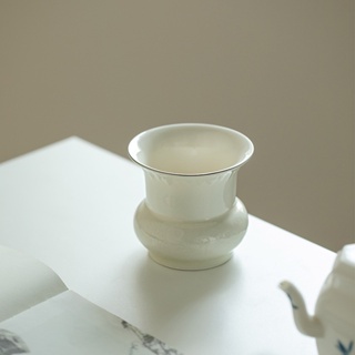 Suet Jade Painting Platinum Jianshui [Huayun] ถ้วยชาเซรามิค ลายกวางนูน ขนาดเล็ก สําหรับล้างถ้วยชา พิธีชงชา