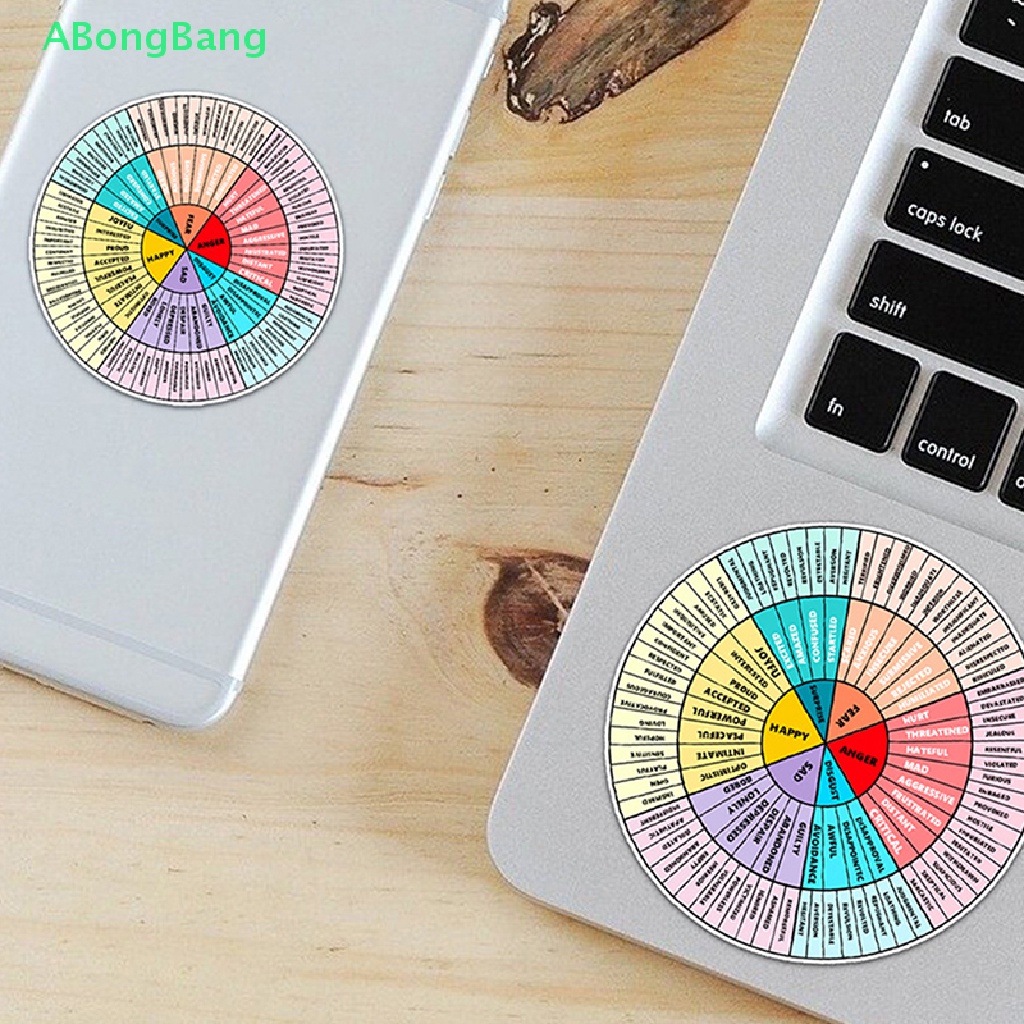 abongbang-2pcs-feelings-wheel-vinyl-sticker-emotion-feeling-chart-emotion-wheel-stickers-nice