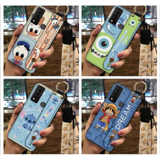 Tcl 20R 5G ใหม่ เคสโทรศัพท์มือถือ กันฝุ่น กันน้ํา สายรัดข้อมือ ลายการ์ตูน