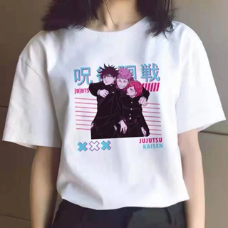 Harajuku Anime Women Tshirt Jujutsu Kaisen Yuji Itadori Printed Short Sleeve T Shirt Girls Streetwear Tops_03
