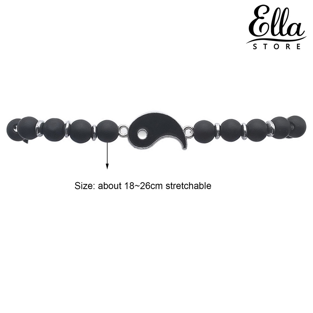 ellastore123-สร้อยข้อมือคู่รัก-สวยหรู-ฝีมือดี-สไตล์จีน-ไทเก็ก-ปรับได้-ทุกเพศ-สําหรับออกเดท