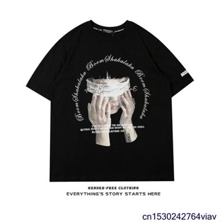 T เสื้อ100% Cotton Streetwear เสื้อยืดผู้หญิง USA ยี่ห้อฤดูร้อนแขนสั้นสะโพก Hop Tshirt คุณภาพสูงรอบคอ