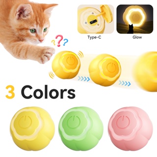 ลูกบอลยางยืด สีสันสดใส พอร์ต USB สําหรับฝึกสัตว์เลี้ยง แมว ใช้ในร่ม และกลางแจ้ง