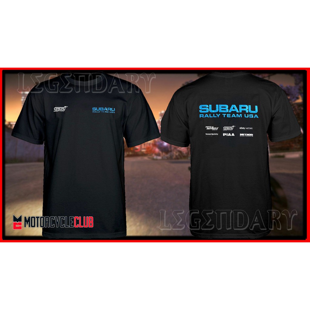 เสื้อยืดผ้าฝ้าย-พิมพ์ลาย-racing-motoroad-team-subaru-s-rally-team-16300-สําหรับผู้ชาย
