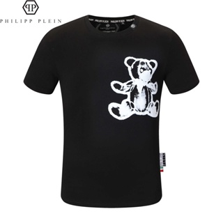 New Style PHILIPP PLEIN T-Shirt Top Short Sleeve Printed Round Neck Slim-Fit Comfortable Stretch High-Quality Pure _01