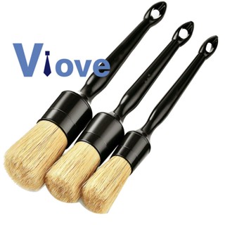 3PCS Car Exterior Interior Hair Bristle Brushes for Car Cleaning Dashboard Cleaning Brush