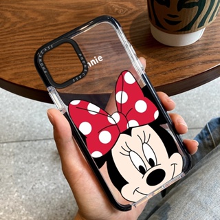 เคสโทรศัพท์มือถือ ซิลิโคนนิ่ม ใส หนา กันกระแทก ลายมินนี่น่ารัก สําหรับ iPhone 14 13 Pro Max 12 11 X XS XR 7 8 SE 2020