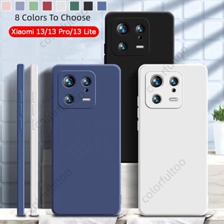 เคสโทรศัพท์ซิลิโคน TPU แบบนิ่ม กันกระแทก ป้องกันเลนส์กล้อง สีพื้น สําหรับ Xiaomi 13 Pro 13Pro 13Lite 12 Lite 12Lite Mi13 Xiaomi13 5G
